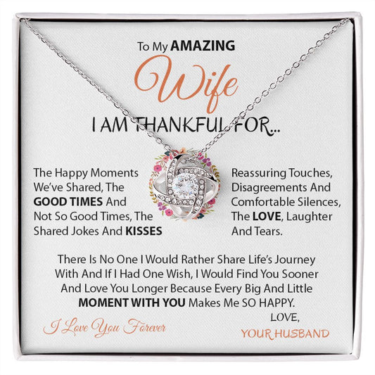 My Amazing Wife | Moment With You - Love Knot Necklace